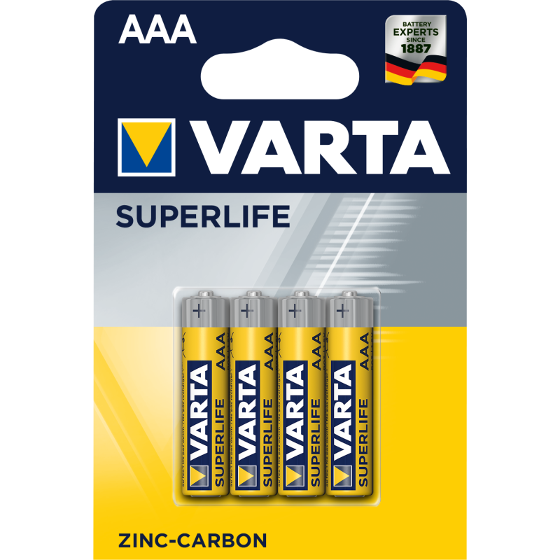 Baterie Varta Superlife AA R6P cynkowo-węglowe 4 sztuki