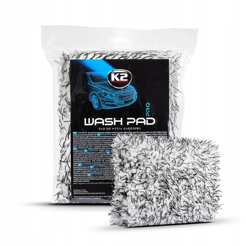 K2 WASH PAD gąbka do mycia auta samochodu z mikrofibrą delikatna K2 WASH PAD gąbka do mycia auta samochodu z mikrofibrą delikatna