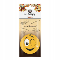 K2 BE HAPPY Zawieszka zapachowa odświeżacz powietrza vanilla wanilia