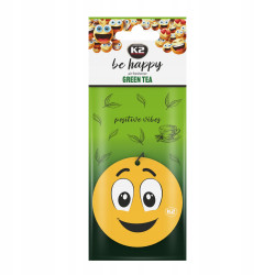 K2 Be Happy Green Tea  Zawieszka zapach samochodowy