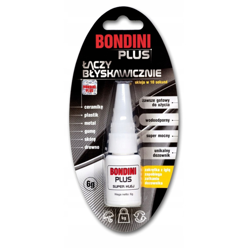 Klej błyskawiczny Bondini 6ml Klej błyskawiczny Bondini 6ml