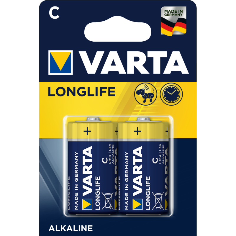 Baterie Varta Long Life C LR14 alkaliczne 2szt Baterie Varta Long Life C LR14 alkaliczne 2szt