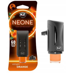 K2 NEONE ORANGE Zapach samochodowy w kratkę odswieżacz do auta 6ml