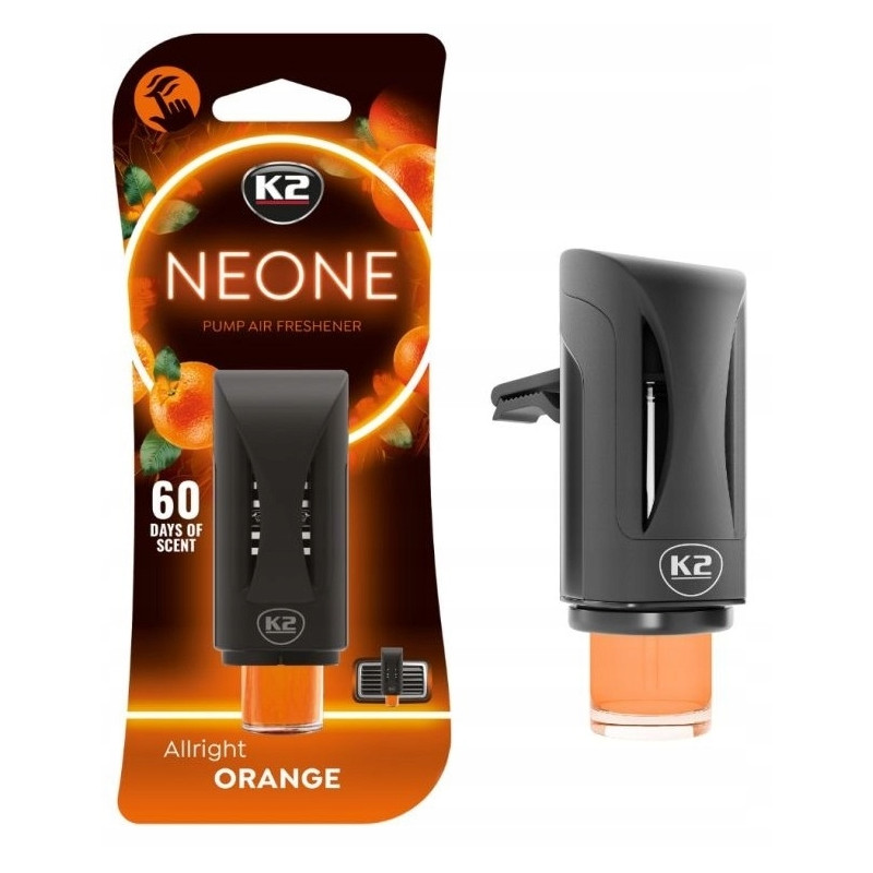 K2 NEONE ORANGE Zapach samochodowy w kratkę odswieżacz do auta 6ml K2 NEONE ORANGE Zapach samochodowy w kratkę odswieżacz do auta 6ml