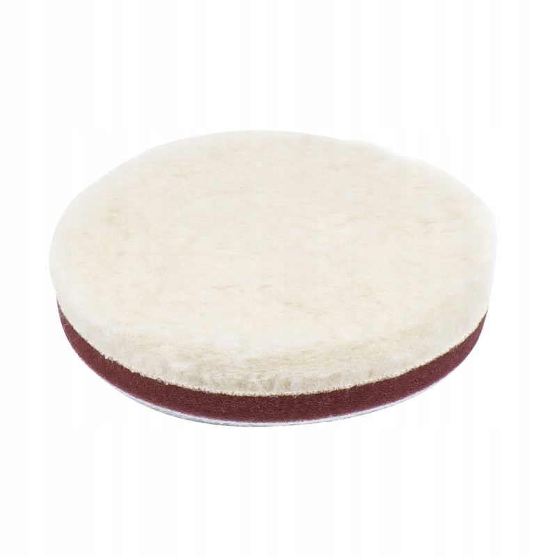 Pad polerski wełniany futro polerskie medium na rzep 125 mm Pad polerski wełniany futro polerskie medium na rzep 125 mm