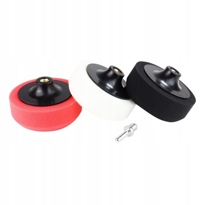 Zestaw 3x gąbki polerskie do polerowania pady + adapter M14 Zestaw 3x gąbki polerskie do polerowania pady + adapter M14