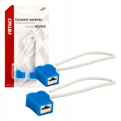 2x gniazdo kostka żarówki H1 H3 ceramiczna kątowa 12V AMIO