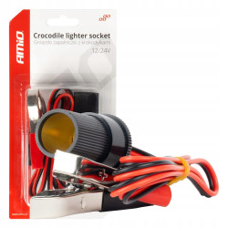 Adapter zapalniczka samochodowa z wyjściem na krokodylki 12V 24V