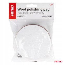 Pad polerski wełniany futro polerskie soft na rzep 125 mm