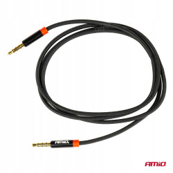 Kabel aux minijack 3,5 mm w oplocie 1 m