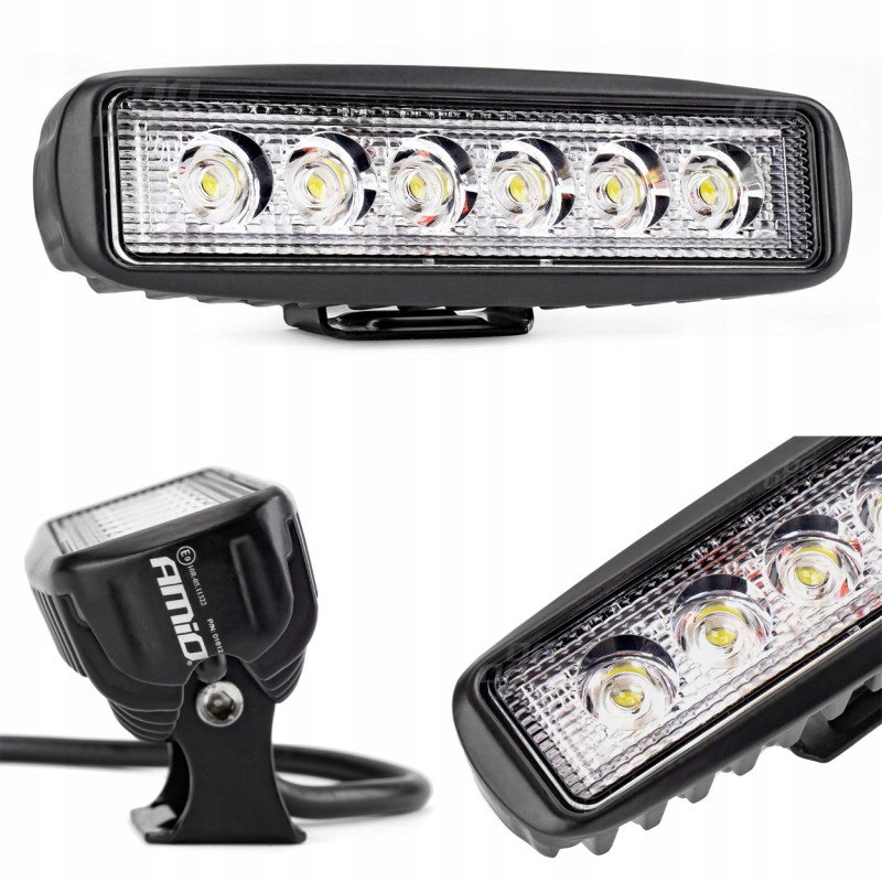 Reflektor lampa robocza LED 18W 12V 24V 6000k - 16cm