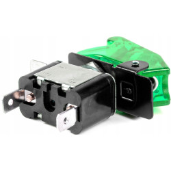 Przełącznik z zielonym podświetlaniem Top Gun ON OFF  12V 24V AMIO