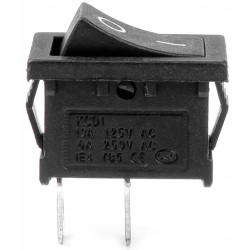 Przełącznik kołyskowy prostokątny czarny ON OFF 12V 24V AMIO