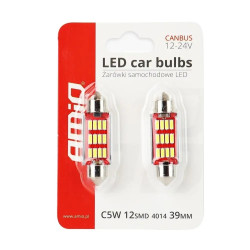 Żarówki LED 12 - 24 V C5W C10W 39 mm 12 XSMD 2 szt