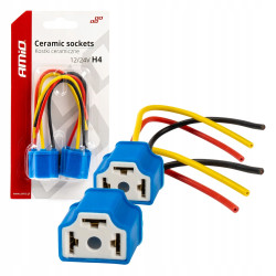 Zestaw 2x Gniazdo wtyczka kostka ceramiczna H4 12V 24V AMIO
