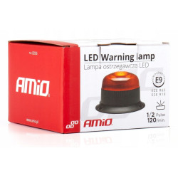 Lampa LED ostrzegawcza kogut 18 diod AMiO R65 12V 24V stroboskop