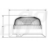 Lampa LED ostrzegawcza kogut 18 diod AMiO R65 12V 24V stroboskop