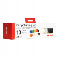 Zestaw 7x gabek do polerowania polerskie + dysk + adapter + futro AMIO