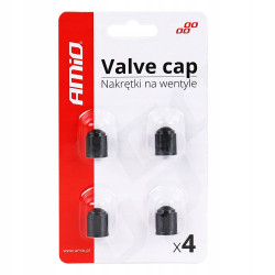 Zestaw 4x kaputerek wentyla plastikowe czarne AMIO