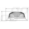 Lampa ostrzegawcza blyskowa mini kogut 18 LED 12V 24V AMIO