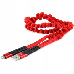 Kabel USB Apple Lightning 1,2 m czerwony AMIO