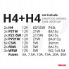 Zestaw żarówek zapasowych + bezpieczniki H4 P21W C5W C10W 30szt. 12V