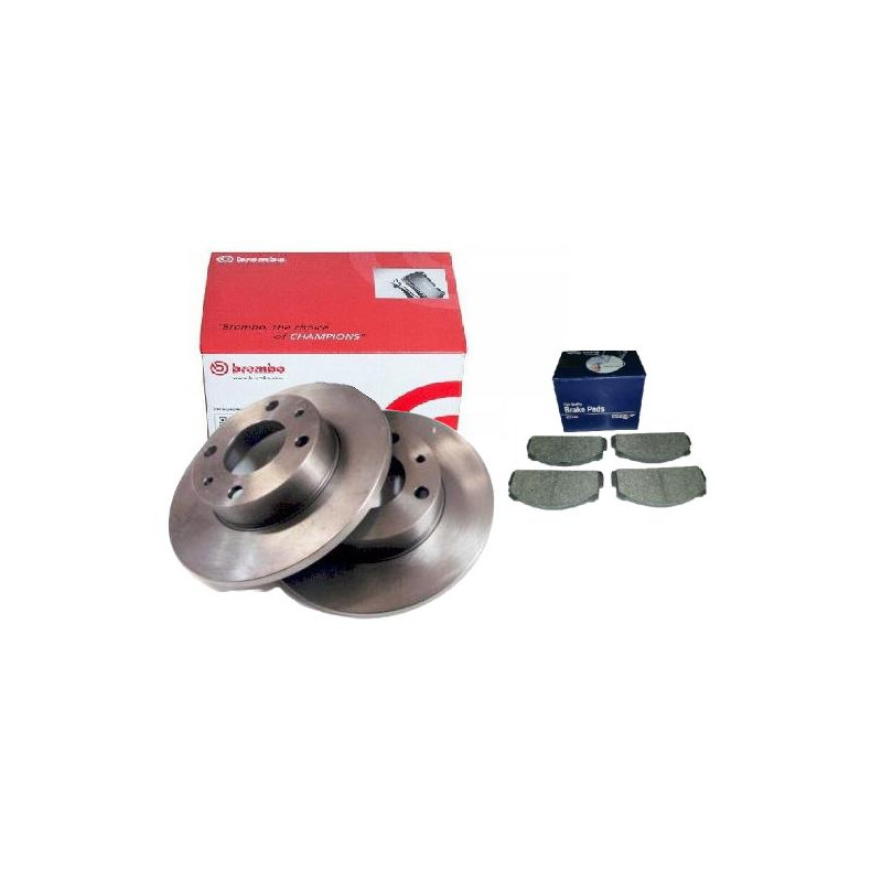 Tarcze hamulcowe Brembo + klocki Polonez FSO 125p tył Tarcze hamulcowe Brembo + klocki Polonez FSO 125p tył
