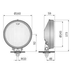 Reflektor halogen dalekosiężny WARSZAWA SYRENA NYSA FSM F126 FSO 125p 0611.44910