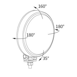 Reflektor halogen dalekosiężny WARSZAWA SYRENA NYSA FSM F126 FSO 125p 0611.44910