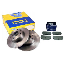 Tarcze hamulcowe Metelli + klocki Polonez FSO 125p przód