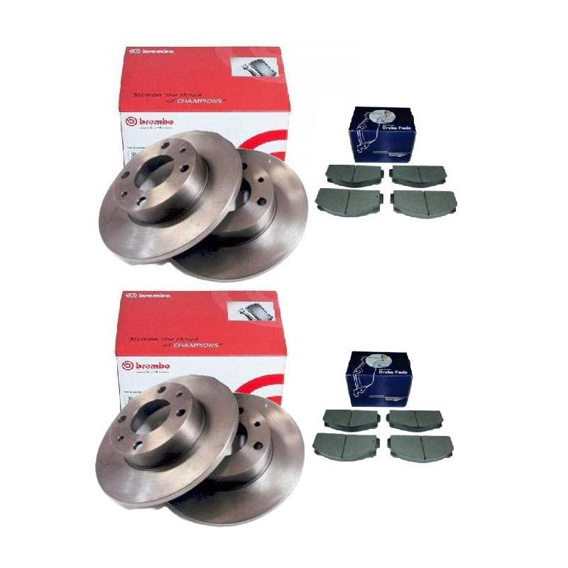 Tarcze hamulcowe Brembo + klocki Polonez FSO 125p przód + tył Tarcze hamulcowe Brembo + klocki Polonez FSO 125p przód + tył