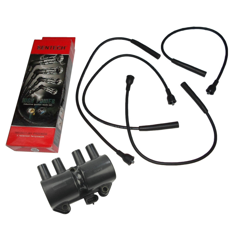 Przewody zapłonowe + cewka FSO Polonez Caro 1.6 GSI
