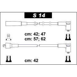 Przewody zapłonowe kable Fiat 125p Polonez 1.5 1.6 kpl kątowe