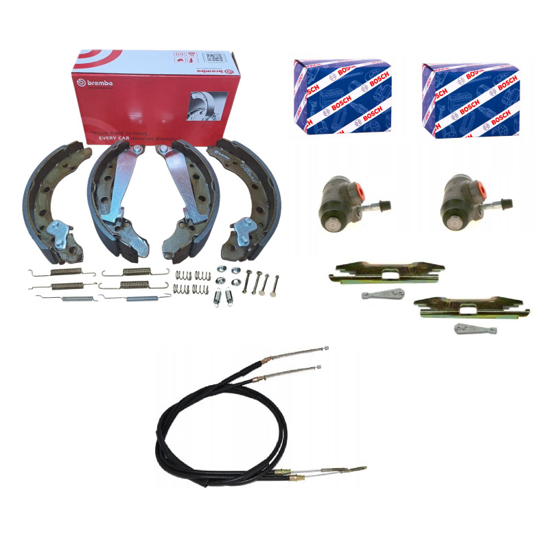 Szczęki sprężynki cylinderki linki Skoda Felicia Felicja Brembo Szczęki sprężynki cylinderki linki Skoda Felicia Felicja Brembo