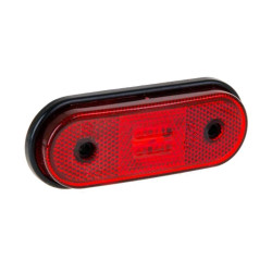 Lampa obrysowa prostokątna czerwona LED