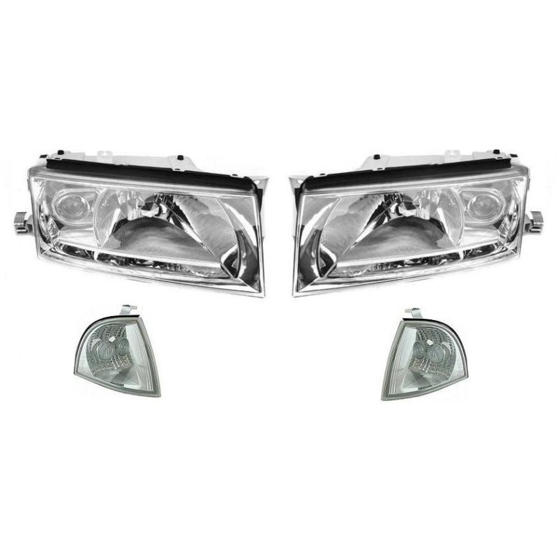 Reflektor lampy kierunkowskaz Skoda Octavia I kpl (2001-2010)