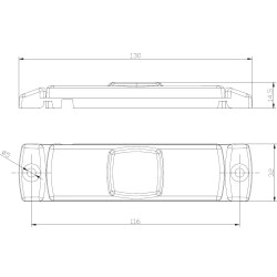 Lampa obrysowa obrysówka biała LED 12-36V