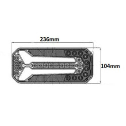 Lampa tylna zespolona LED W150DD przyczepa laweta