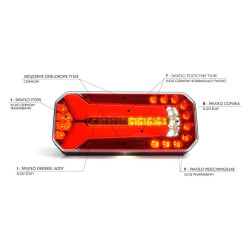 Lampa tylna zespolona LED W150DD przyczepa laweta