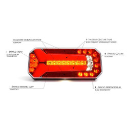 Lampa tylna LED W150 przyczepa laweta