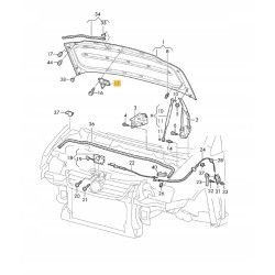 Rygiel zamek maski VW Jetta Scirocco Touran
