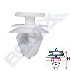 Spinka tapicerska Peugeot 307 407 Partner Volvo S40 V70 S80 10 sztuk