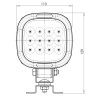 Lampa robocza halogen LED 8000lm rozproszone 12XLED przewód