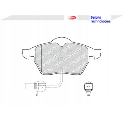 Klocki hamulcowe zestaw VW Passat B5 Audi A4 Skoda Superb Delphi przód