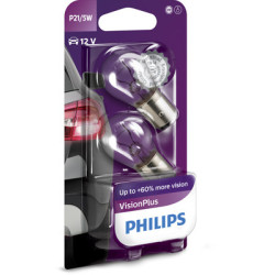 Zarówki Philips Vision Plus +60% widoczności 12V P21/5W 21/5W 2 sztuki