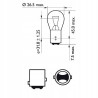 Zarówki Philips Vision Plus +60% widoczności 12V P21/5W 21/5W 2 sztuki