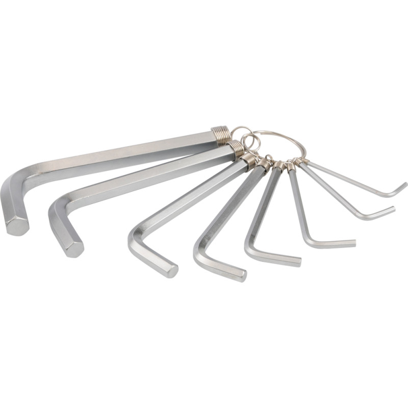 Klucze imbusowe hex, 2-10 mm, kpl. 8 szt