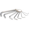 Klucze imbusowe hex, 2-10 mm, kpl. 8 szt