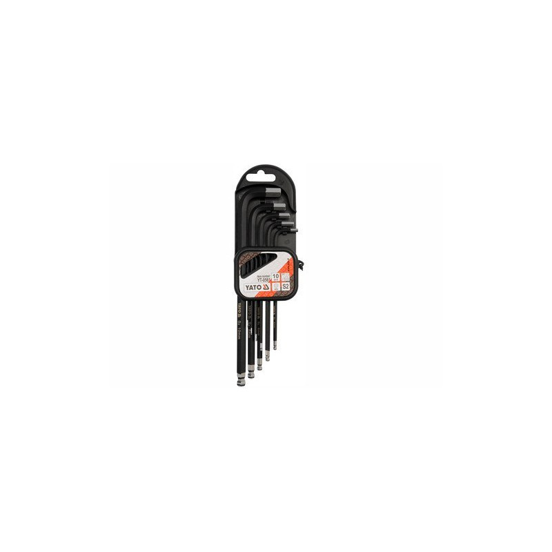 Zestaw kluczy imbusowych powlekanych HEX 10 sztuk Yato YT-0561