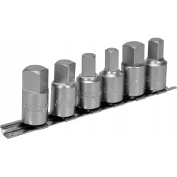 Zestaw 6 kluczy wpustowych do korków oleju 3/8'' YT-05997